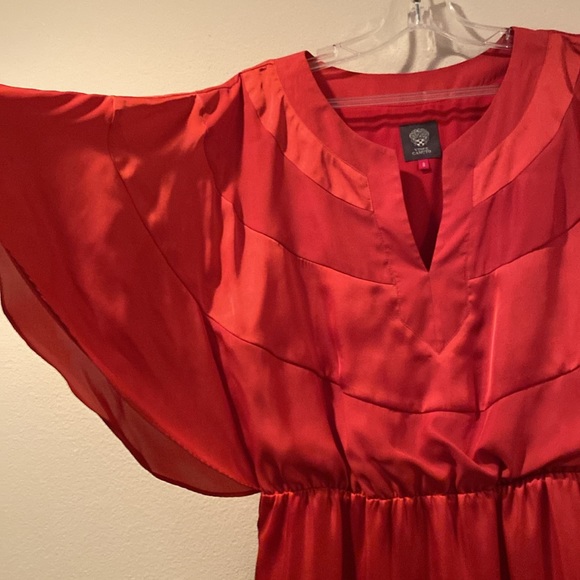 Womens Size 8 Vince Camuto Red/Orange Mid-Dress - Picture 3 of 8